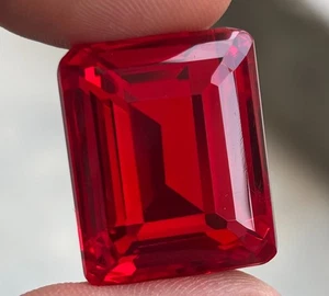 Certified 95 Ct Natural Blood Red Ruby Emerald Flawless Loose Gemstone BIG SIZE - Picture 1 of 9