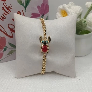 Goldplated Stitch Adjustable Bracelet - Picture 1 of 2
