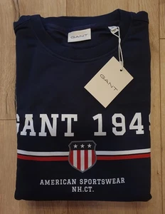 Gant Graphic C Neck Sweat Pullover 4XL Evening Blue Blau - Bild 1 von 2