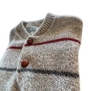 Suéter Henley Environmental Clothing Co. Para Hombres Talla L Mediana Marrón Lana De Colección EE. UU. - Imagen 1 de 9