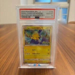 PSA 10 “Swallowed Up Pikachu” 105/S-P COCO Movie Promo Pokémon Card - Picture 1 of 2