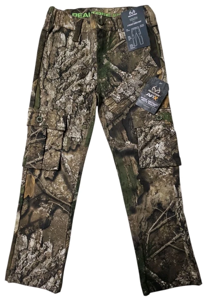 Realtree APX Youth 6 Pocket Cargo Hunting Pants Size Medium (8) NWT - Image 1 of 4