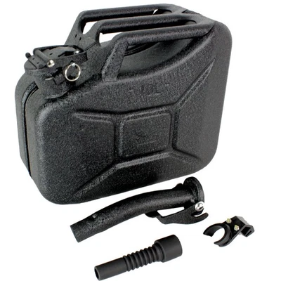 1x Benzinkanister Kraftstoffkanister Metall 10 L Hammerschlag kratzfest schwarz  - Bild 1 von 4