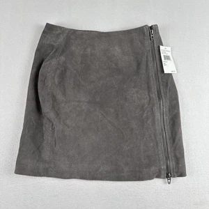 Neu! BlankNYC Damen Wildleder Leder Minirock grau Größe 24 (UVP 98 $) - Bild 1 von 8