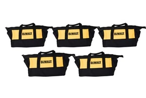 New DeWalt 11" Heavy Duty Contractor Tool Bag Carry Case 5 Pack - Picture 1 of 5