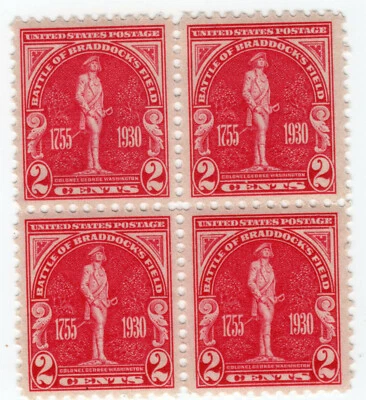 Scott #688 Battle of Braddock's Field Block of 4 Stamps - MNH #2 - Image 1 of 2