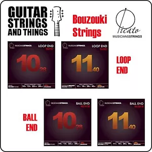 Picato Bouzouki Strings Phosphor or Nickel, Ball End or Loop End - Picture 1 of 9