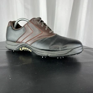 CALLAWAY CG Sport Golf Shoes Mens 11.5M Black Brown Saddle Comfort M218-25 - Picture 1 of 7