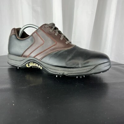 CALLAWAY CG Sport Golf Shoes Mens 11.5M Black Brown Saddle Comfort M218-25 - Image 1 of 4