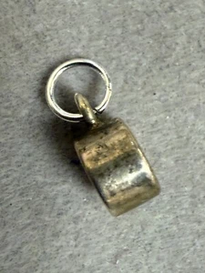 Vintage dekorativer klassischer Charm-Anhänger Sterlingsilber Emaille Perle 4540 - Bild 1 von 2