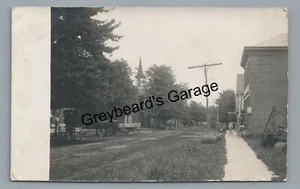 RPPC Street View, Bar, Hotel DILLSBORO IN Indiana Vintage Real Photo Postcard - Picture 1 of 2