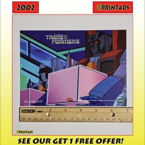 🤖 2002 Starscream Large Transformers Animation Art Cel Card! 🔥 - Picture 1 of 1