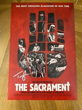 * TI WEST * signed 12x18 poster * THE SACRAMENT * DIRECTOR * 2