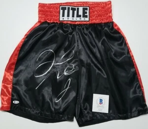 FLOYD MAYWEATHER JR. Signed Autographed TITTLE BOXING Trunks. BECKETT WITNESSED - Picture 1 of 6