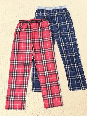 Calvin Klein Youth Pajama Pants Size 7/8 Plaid Lounge Bottoms - Image 1 of 2