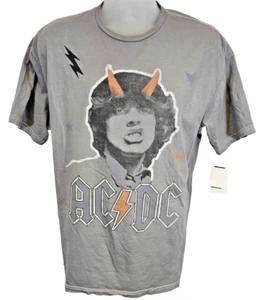 AC/DC Angus Young with Horns T-Shirt grau mehrere Größen offizieller ACDC Merch - Bild 1 von 4