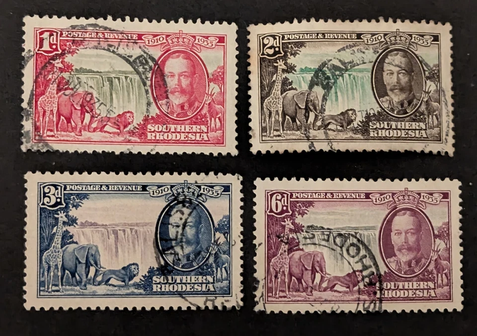 Southern Rhodesia 1935 Fine used set Silver Jubilee sg 31/4 vfu cv £45 - Image 1 of 1