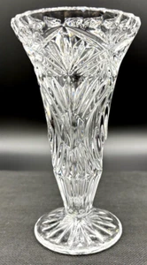 Beautiful Vintage Bohemian 24% Lead Crystal Floral 6" Vase Elegant Home - Picture 1 of 14