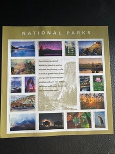 Panel de 16 estampillas Forever de parques nacionales Scott #5080 (2016) - Imagen 1 de 1