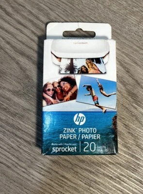 HP Zink Stickey-Backed Photo Paper - 20 Sheet - 2' x 3' - For the HP Sprocket - Image 1 of 2