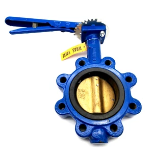 4" Ductile Iron 4 Butterfly Lug Type Valve with Lever WRAS Valve PN16 DN100 EPDM - Picture 1 of 7