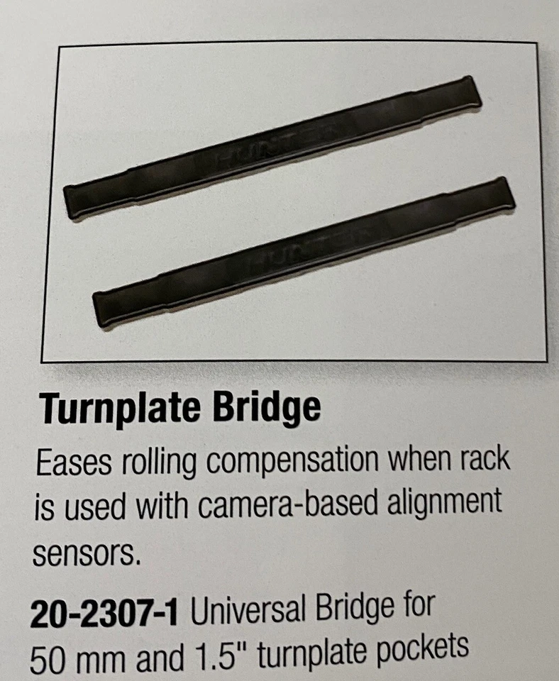 Hunter Alignment Turn Plate Bridges 50 Mm