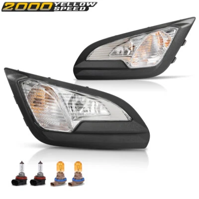 Fit For 2018-2022 Ford EcoSport Halogen Fog Lights Fog Lamps W/Cover Bezels L+R Foto 1 de 4
