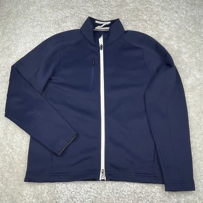 Zero Restriction Jacket Mens Medium Blue Performance Tour Series Shirt Golf - Image 1 of 4