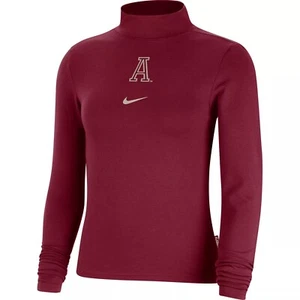 NWT Women's Nike Alabama Crimson Tide Essential Mock Neck Long Sleeve Shirt S-L - Picture 1 of 2