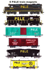 Pittsburgh & Lake Erie Lokomotiven und Zug 6 Magnete Andy Fletcher - Bild 1 von 1