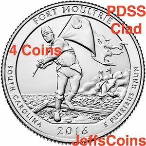 2016 P D S S Fort Multrie National Park QUARTER 4 SET PDSS Clad Proof FT Sumter - Picture 1 of 7