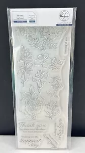 Pinkfresh Studio ARTSY FLORAL Flowers Rubber Stamps Set - Picture 1 of 2