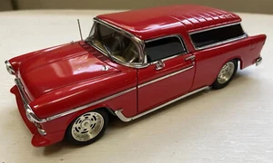 Danbury Mint 1955 Chevy Bel Air Nomad Street Machine 1/24 Scale Diecast Car Red - Imagen 1 de 12