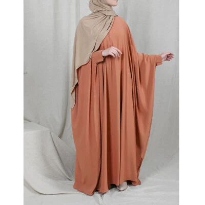 Vestido de burca islâmico muçulmano feminino Ramadã oração com capuz Abaya Farasha Kaftan roupão - Imagem 1 de 4