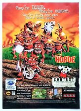 RARE! 1995 THE HORDE Sega Saturn Video Game = Promo PRINT AD