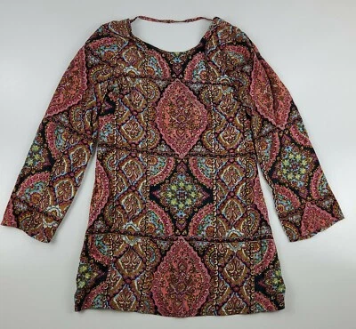 Billabong Women's Paisley Medallion Print Tunic Swim Cover Top Size S  - Image 1 of 4