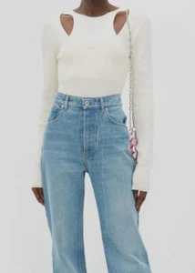 $391 Gauge81 Women's Ivory Gyda Long Sleeve One Piece Bodysuit Size Medium - Picture 1 of 3
