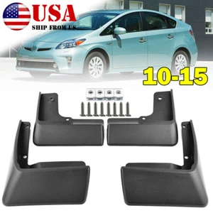4pcs Splash Guard Mud Flaps Kit Set Front Rear Black for Toyota Prius XW30 10-15 - Picture 1 of 11