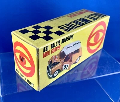 BOXOnly #A31 MEBETOYS 1968 Innocenti Mini Cooper Rallye Red/white Montecarlo #87 - Immagine 1 di 4