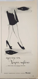 Medias Kayser 1946 hechas en Estados Unidos anuncio vintage por buenas y adecuadas razones - Imagen 1 de 2