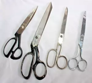 Vintage Lot Of 4 Scissors J.A.Henckels, Wilbert, Italy #70, Unbranded - Picture 1 of 14