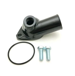 1966-75 SB BB Chevy Water Neck Thermostat Housing 1/2" Temp Port 90 Deg Black - Picture 1 of 1