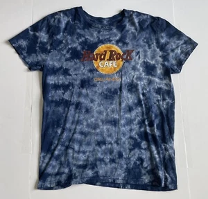 Vintage Y2K Hard Rock Cafe Heritage 1971 Blue Tie Dye T Shirt Large - Picture 1 of 3