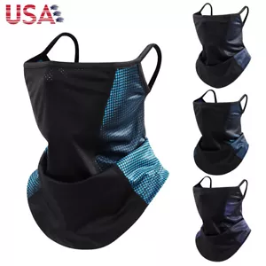 Männer Frauen Bandana Anti UV Gesichtsmaske Schal mit Ohrschlaufen Wiederverwendbar Hals Gamasche USA - Bild 1 von 28