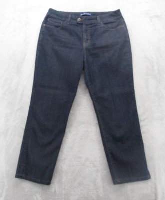 Pantalones de mezclilla BandolinoBlu para mujer 14 azul lavado oscuro elásticos tiro alto Foto 1 de 4