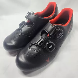 Vittoria Veloce Carbon Road Cycling Shoes Double Boa (Black/Red) EU 42 US 8.5 - Picture 1 of 23