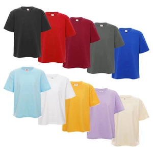 Plain Kids T-shirt Short Sleeve Tops Casual Tee Toddler Shirts Cotton Boys - Picture 1 of 102
