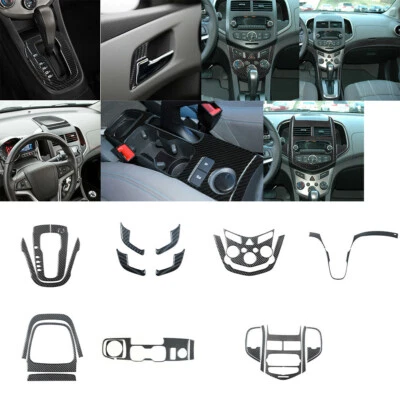 26Pcs For Chevrolet Sonic 2012-2016 Carbon Fiber Full Interior Kit Cover Trim - Image 1 of 4