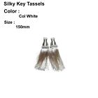 12X Silky Key Tassels, Cushions, Blinds,Bibles , Curtains,Col White