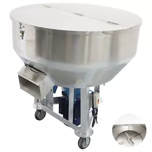200KG/440LBS Stainless Feed Mixer Granular Plastic Mixer Machine W/Wheel 220V - Picture 1 of 24
